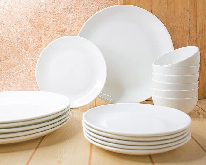 Clay Craft Ceramic Dinner Set Urmi White 18 Pieces Dinner Set 18 Piec Clay Craft India