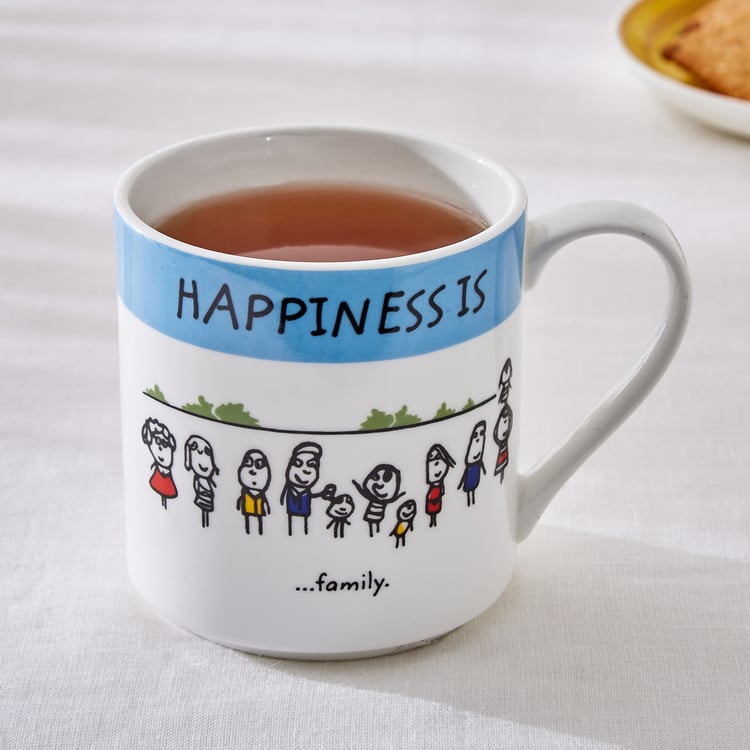 Happiness Family Ceramic Coffee/ Milk Mug 300ml 1 Piece