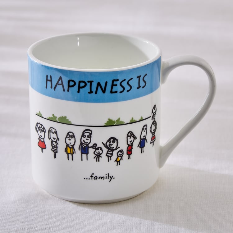 Happiness Family Ceramic Coffee/ Milk Mug 300ml 1 Piece