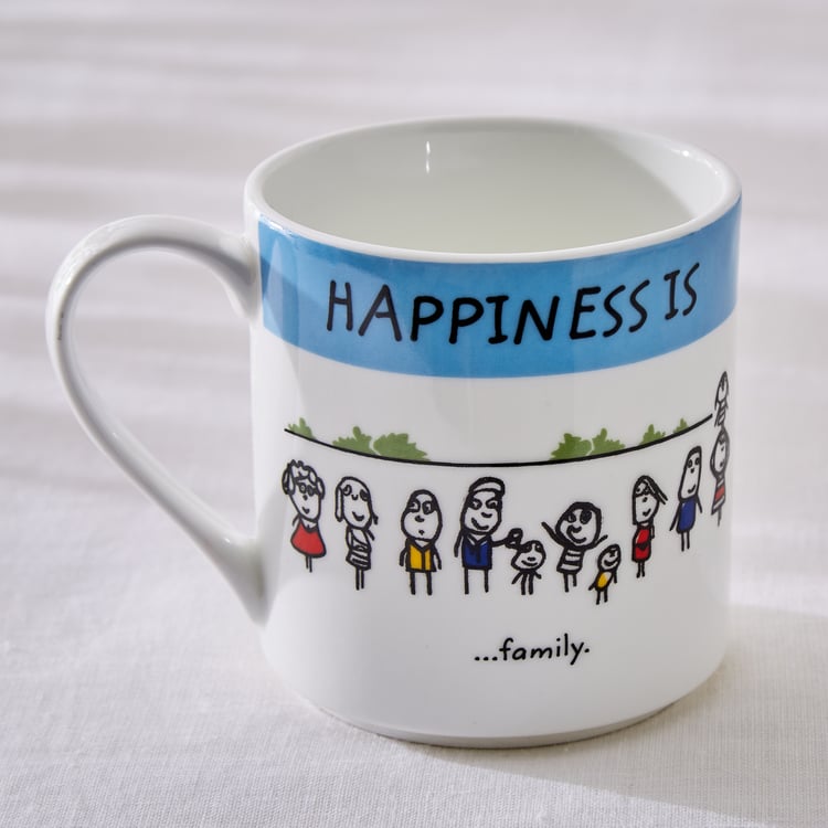 Happiness Family Ceramic Coffee/ Milk Mug 300ml 1 Piece