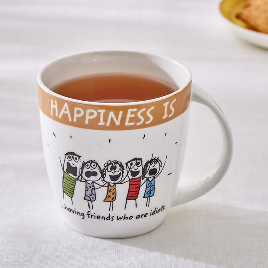 Happiness Having Friends Coffee/ Milk Mug 270ml 1 Piece