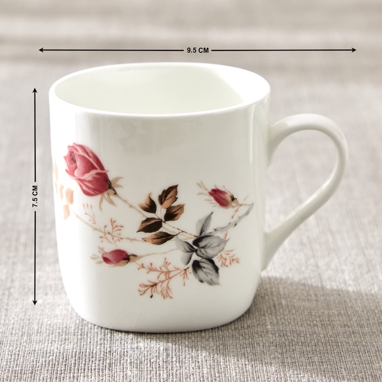 Asian Microwave Safe Floral Coffee & Tea Mugs, 200ml, Set of 6 (MW082)