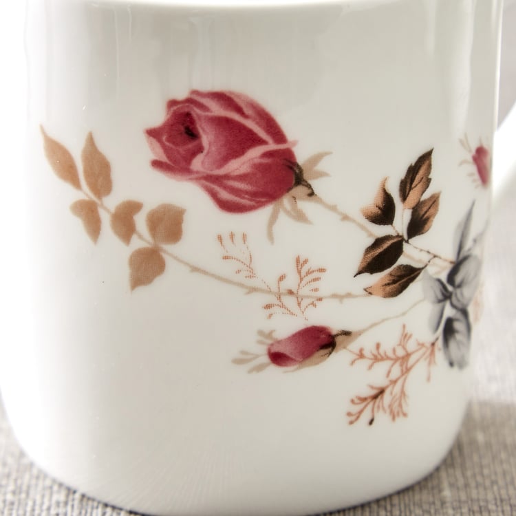 Asian Microwave Safe Floral Coffee & Tea Mugs, 200ml, Set of 6 (MW082)