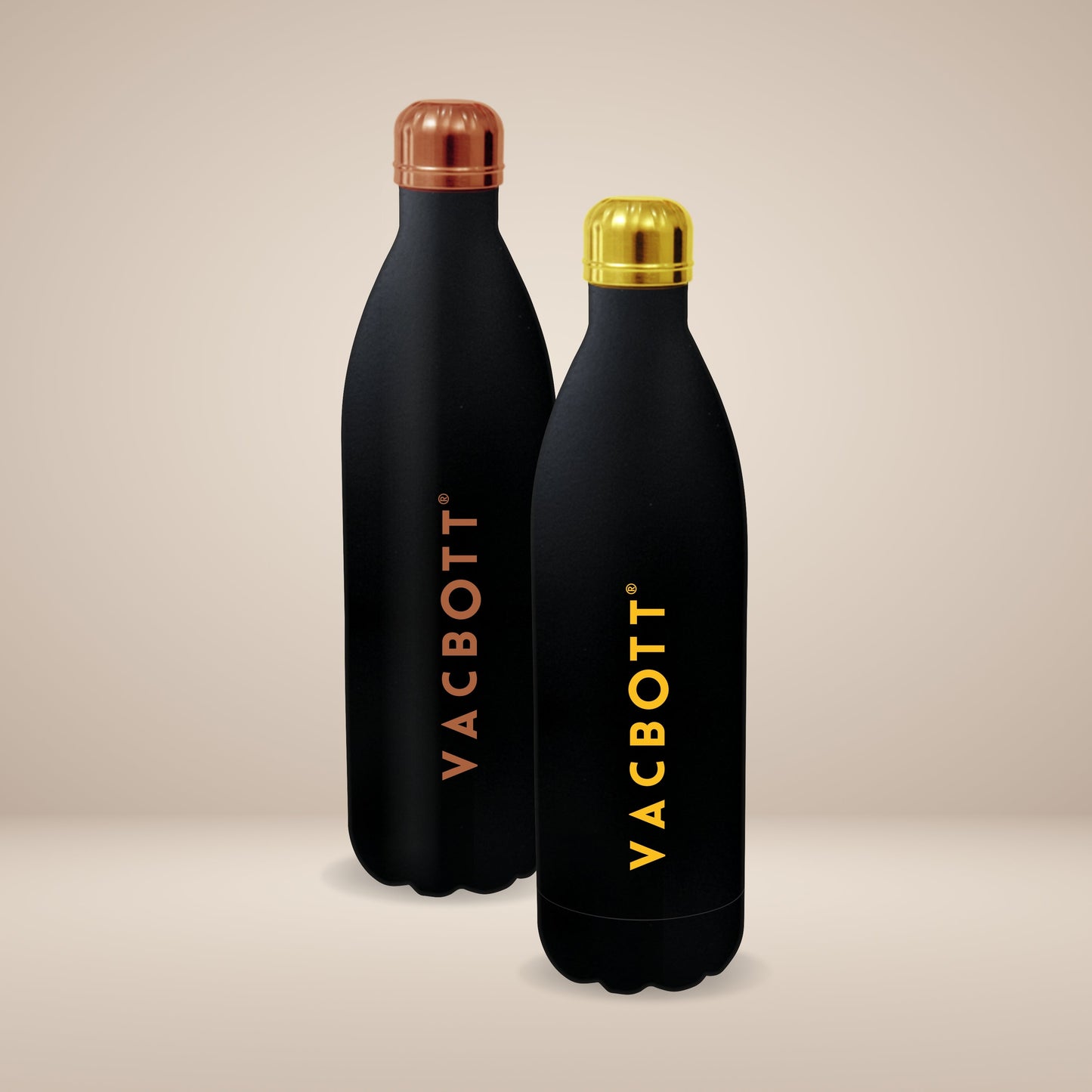 Vacbott vacuum Bottle, Stark Double Walled 24 Hours Hot and Cold Water Bottle, Black Velvet. BIS Certified