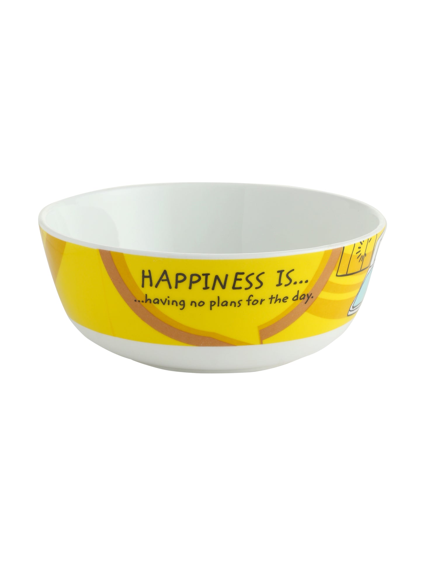 Happiness Ceramic Snack/ Cereal Bowl 5" Set of 4