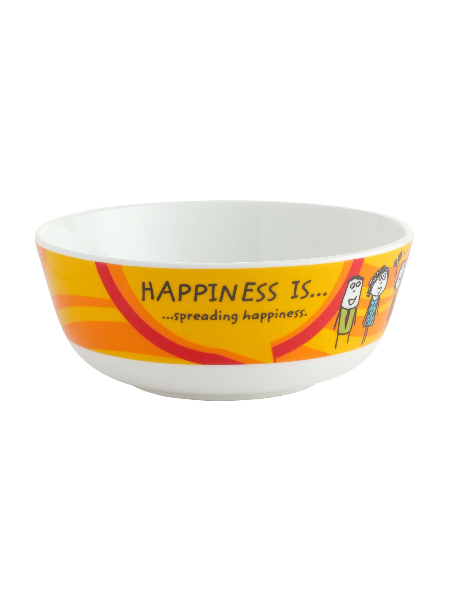 Happiness Ceramic Snack/ Cereal Bowl 5" Set of 4