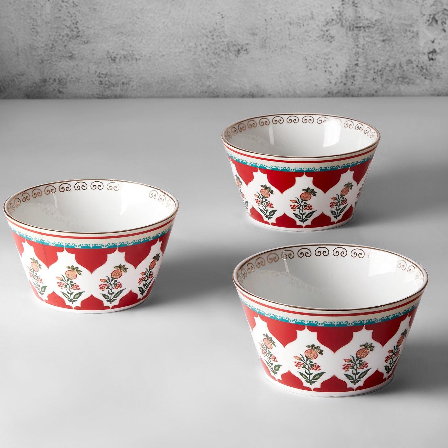 India Circus Blushed Orchard Nikko Bowl Set of 3