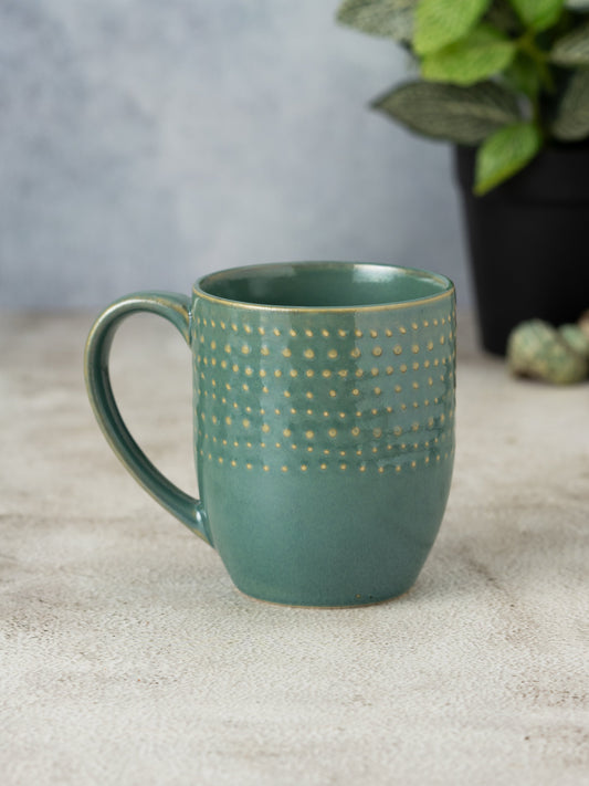 Apex Pebble Luxurious Green Coffee/ Milk Mug, 1 Piece, 360 ml