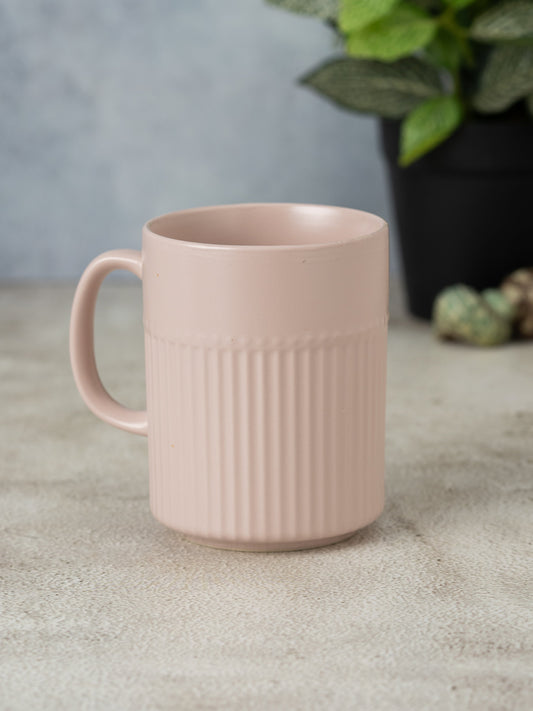 Crimson Matte Pebble IVORY Coffee/ Milk Mug, 1 Piece, 350 ml