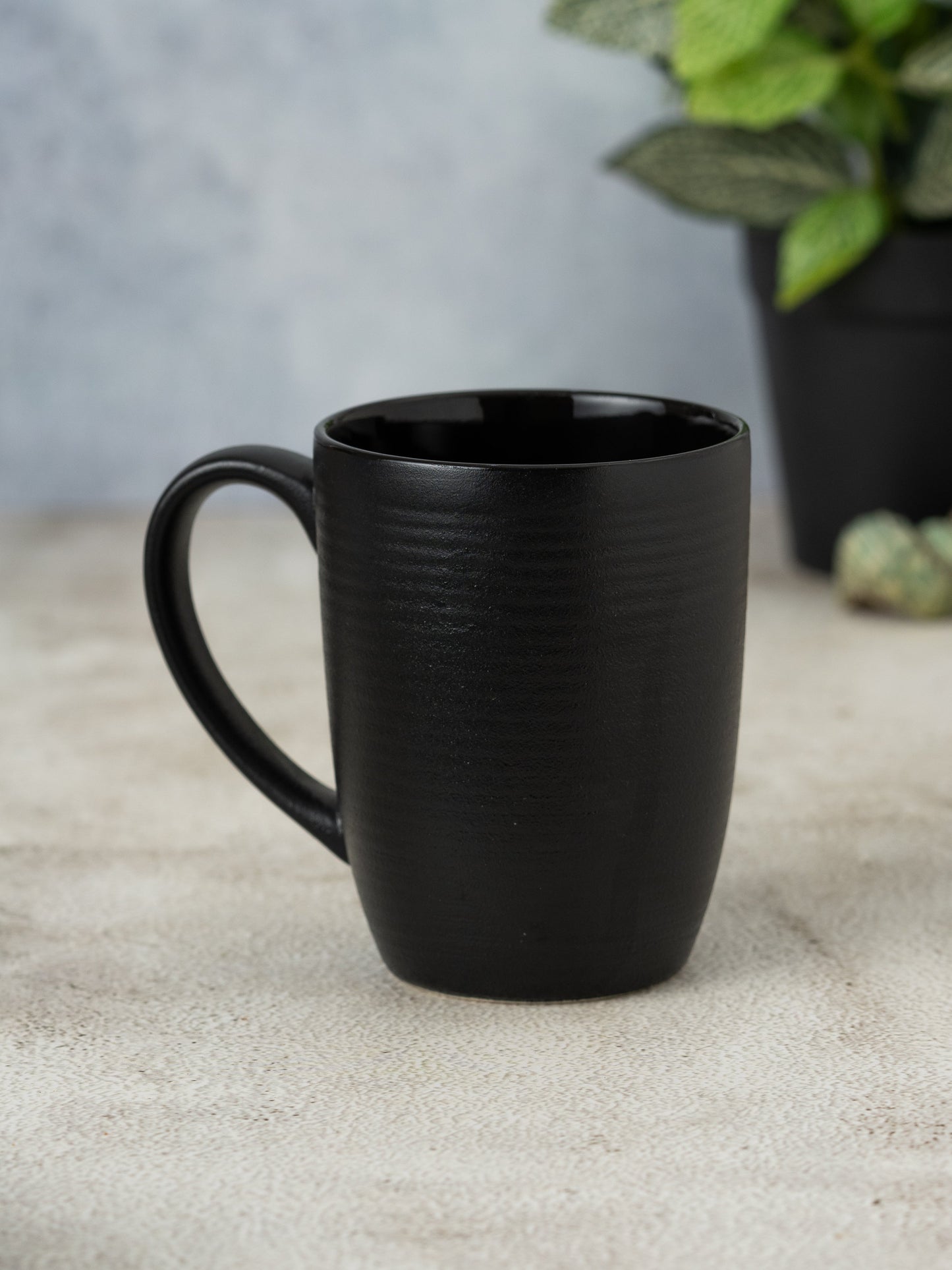 Horizon Pebble Black Coffee/ Milk Mug, 1 Piece, 360 ml