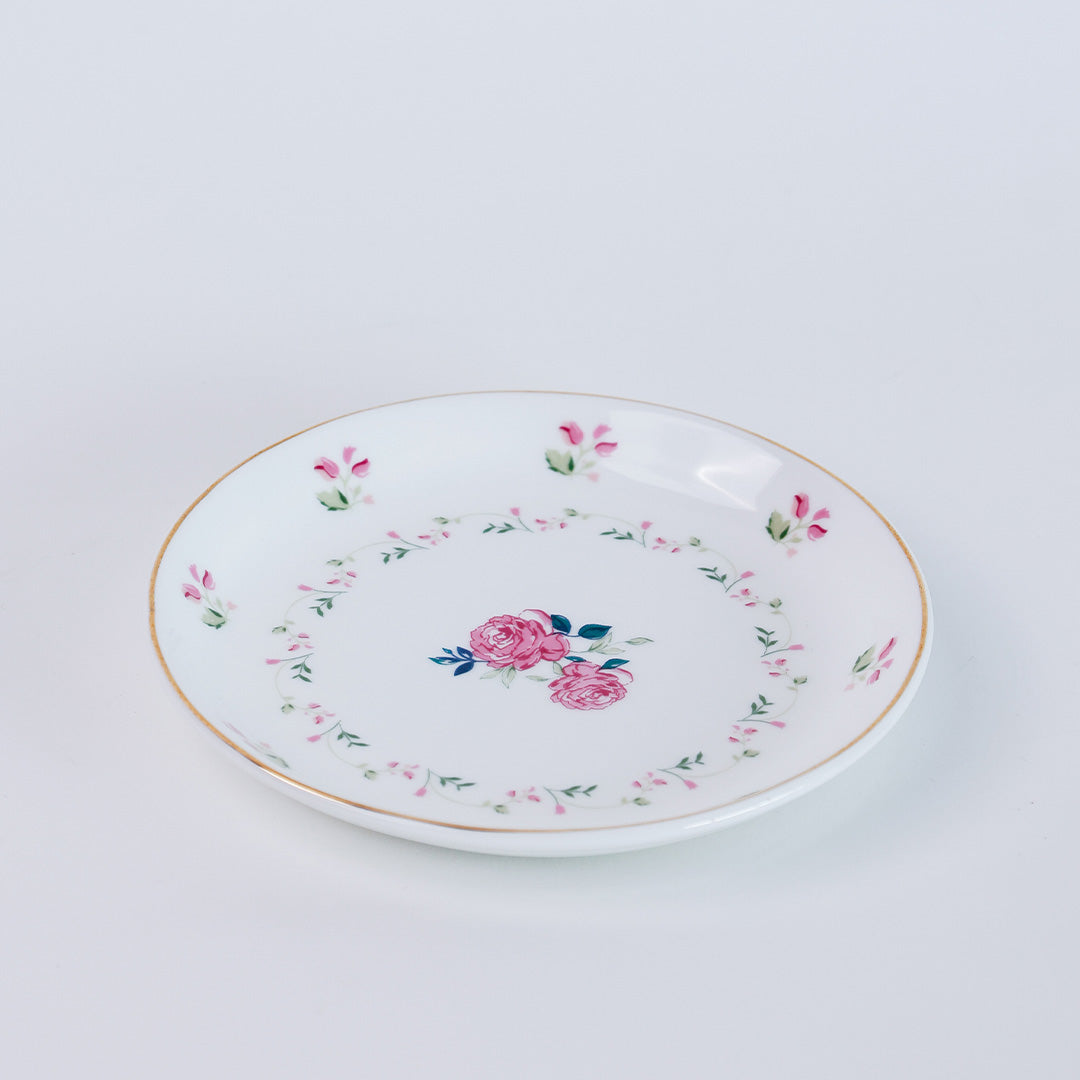 Magique by The Wishing Chair x Clay Craft, Portrait of a Rose Urmi Plates 5.5",  Set of 4 (T01)