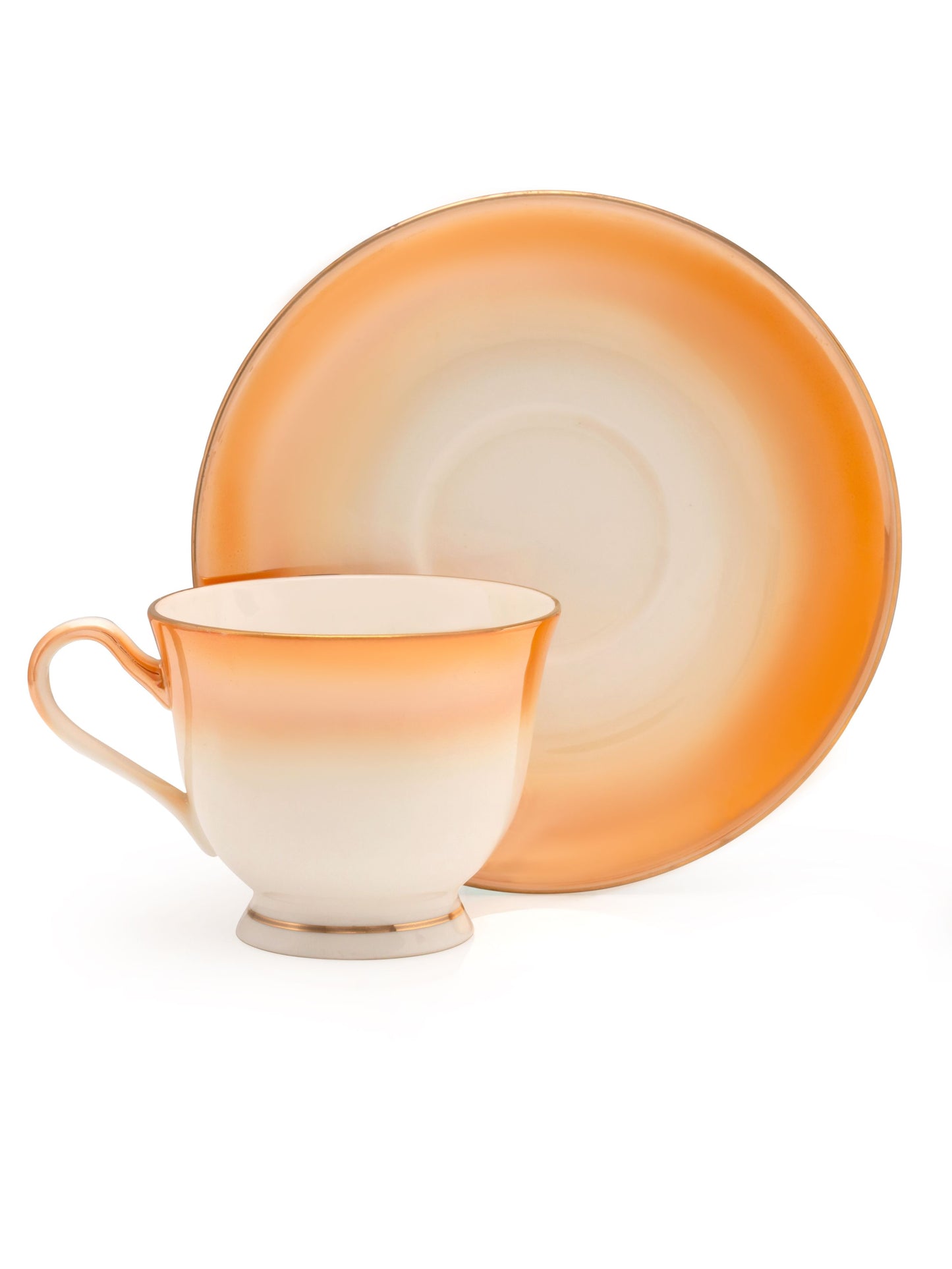 JCPL Georgian Shine Cup & Saucer, 140ml, Set of 12 (6 Cups + 6 Saucers) (SH1)