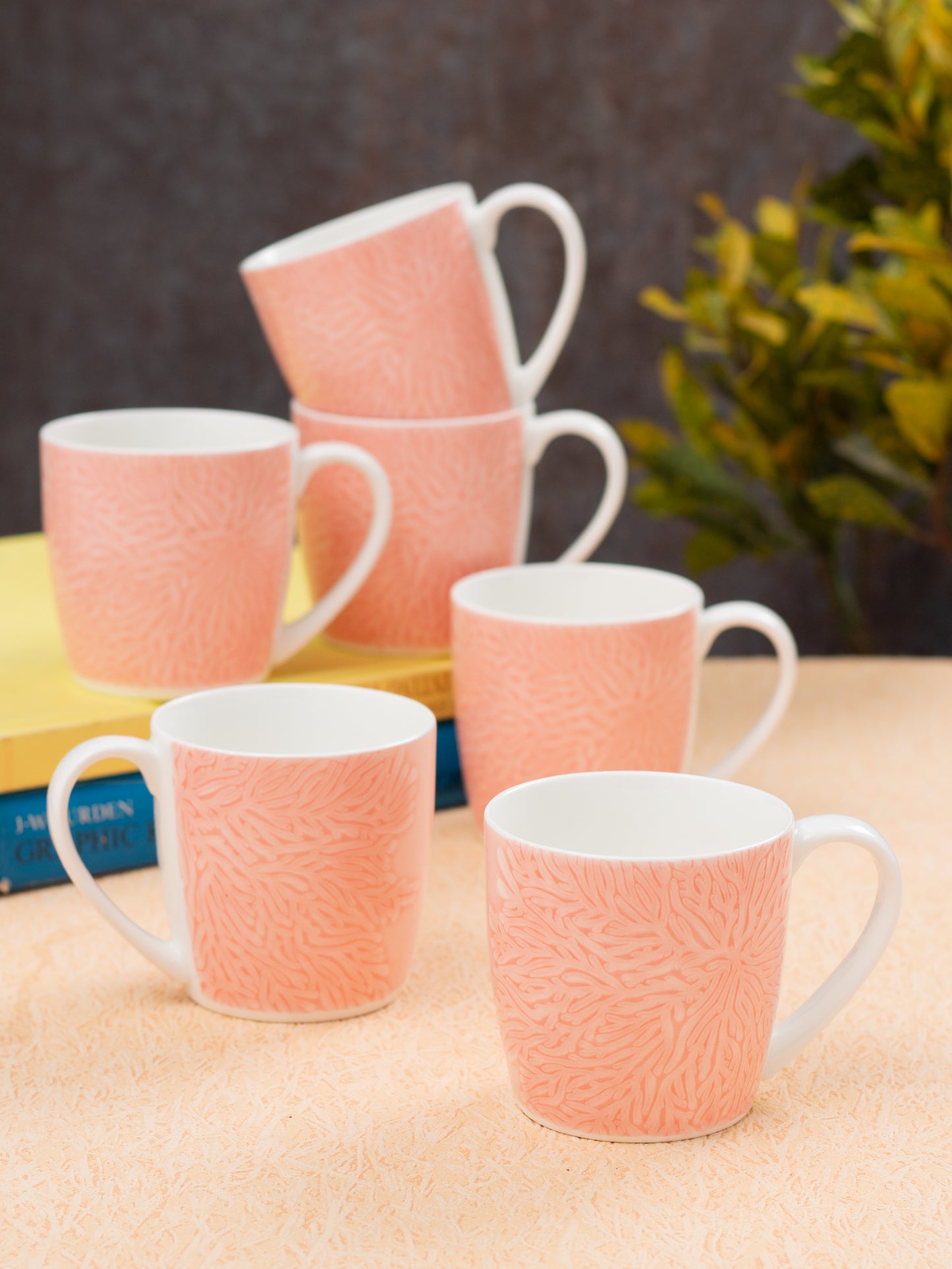 JCPL Alton Vanilla Coffee & Tea Mug Set of 6 (V412)