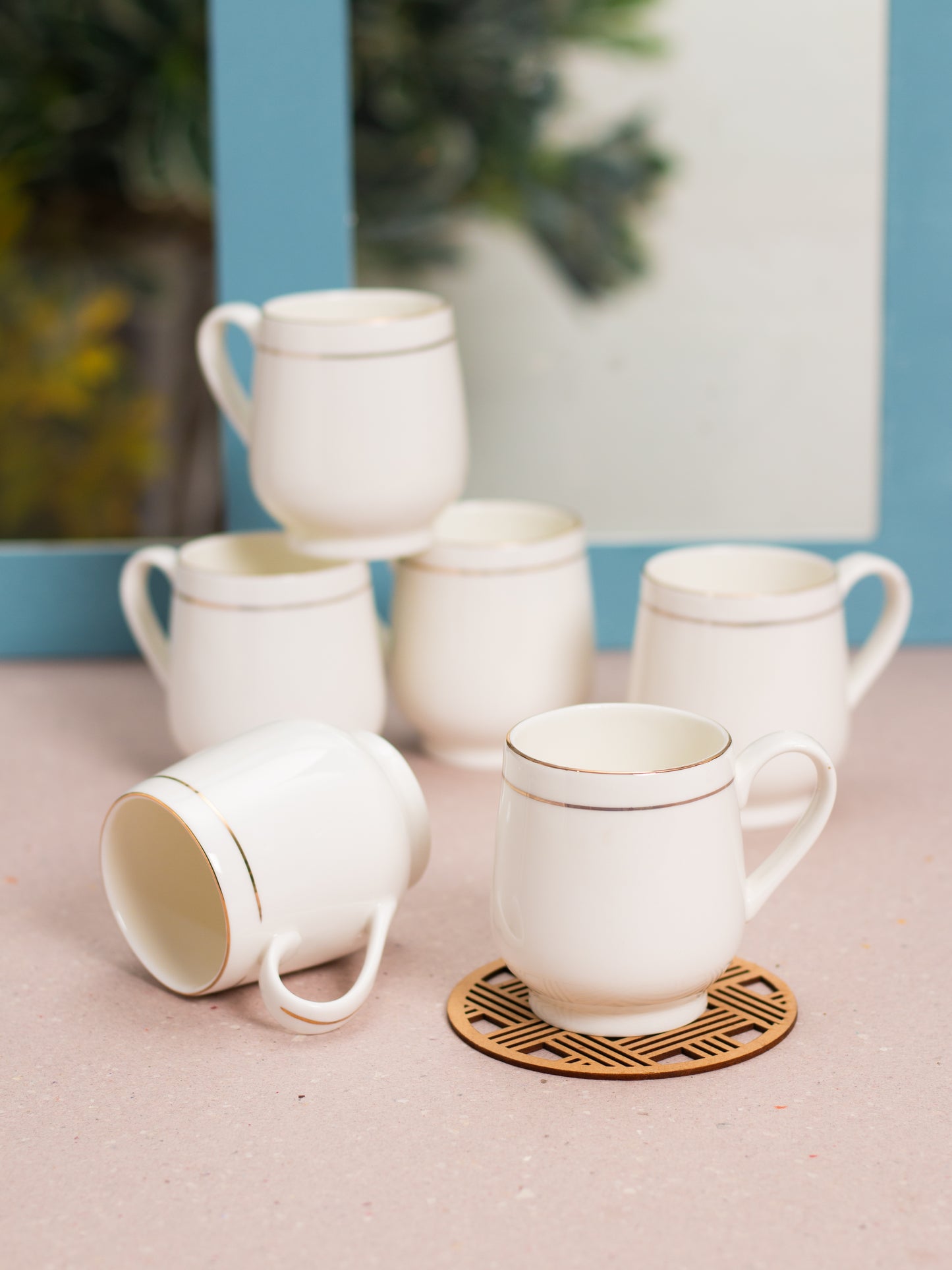 JCPL Ira Flower Coffee & Tea Mug Set of 6 (100)