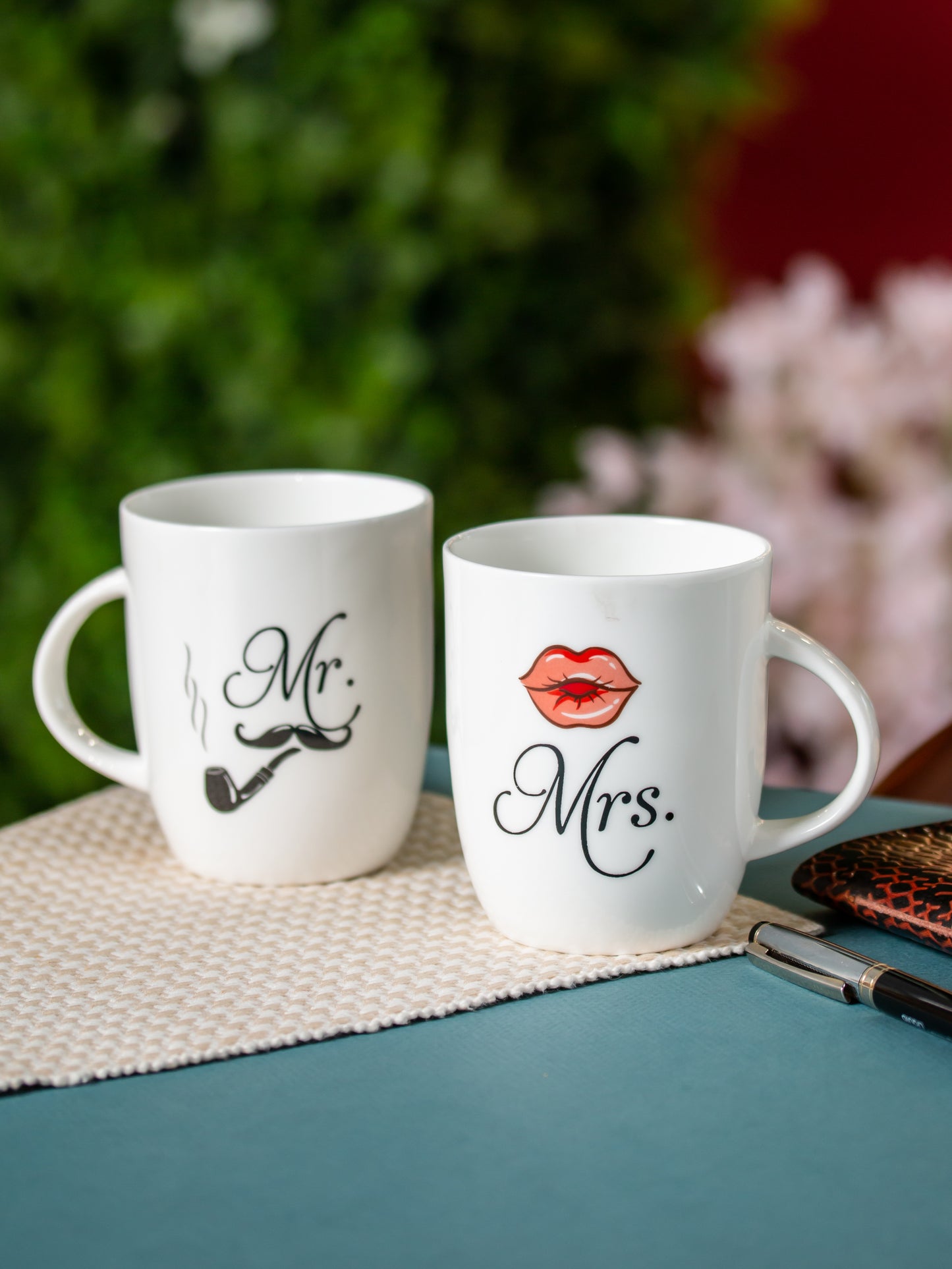 Orchid Mr Mrs Coffee & Milk Mug, 2 Piece, 340 ml