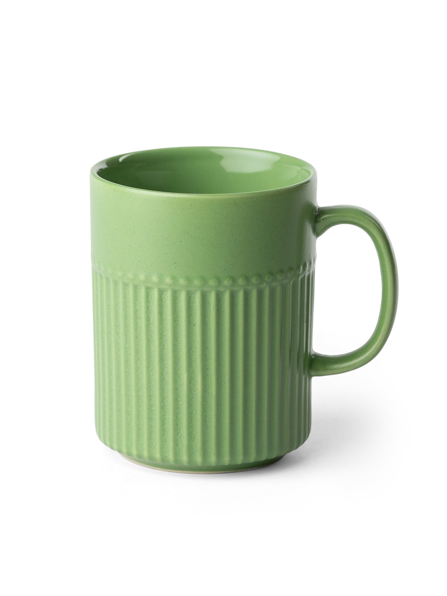 Crimson Matte Pebble Green Coffee/ Milk Mug, 1 Piece, 350 ml