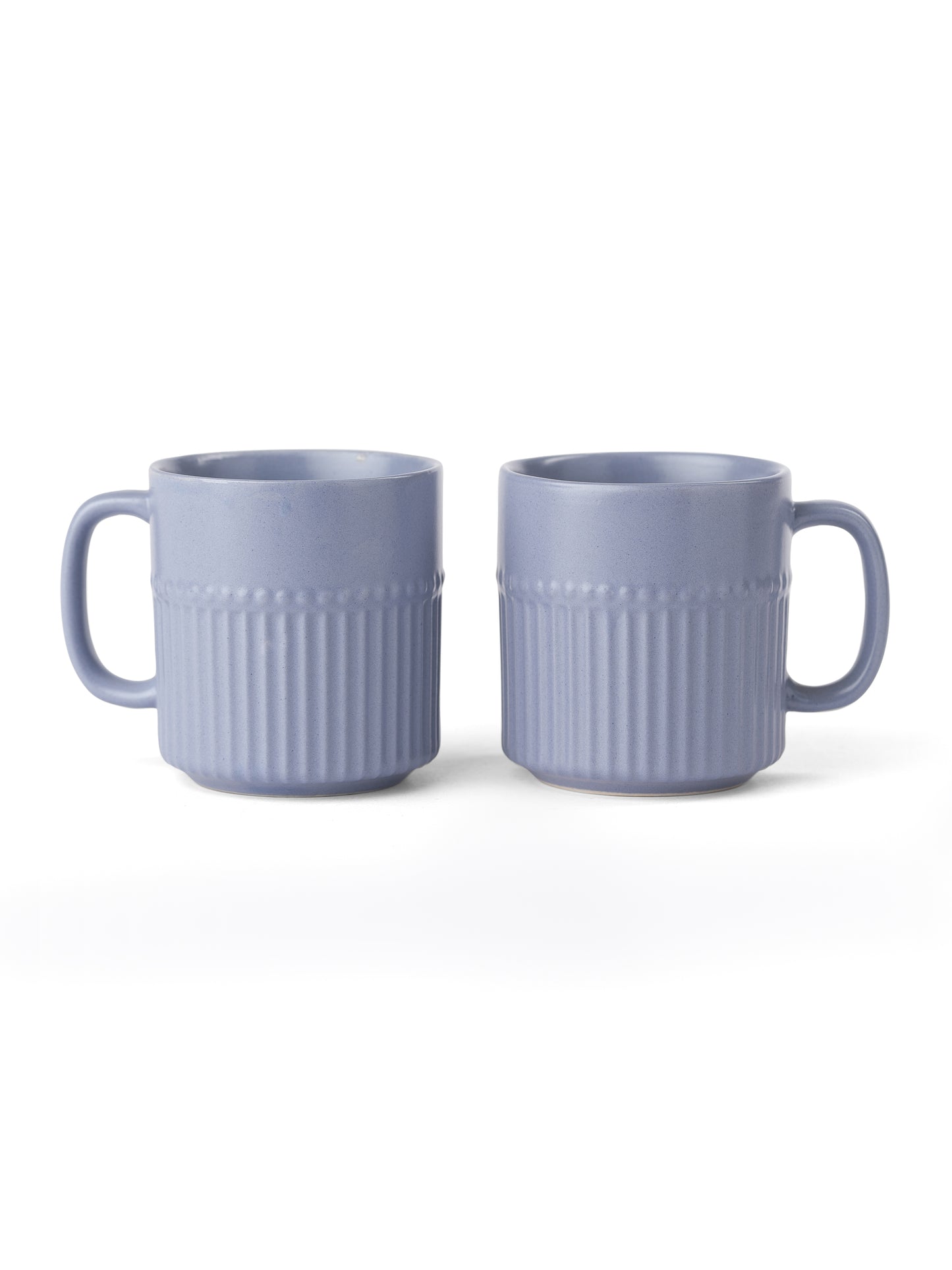 Crimson Pebble Matte Blue Coffee & Tea Mugs Set of 6, 220 ml