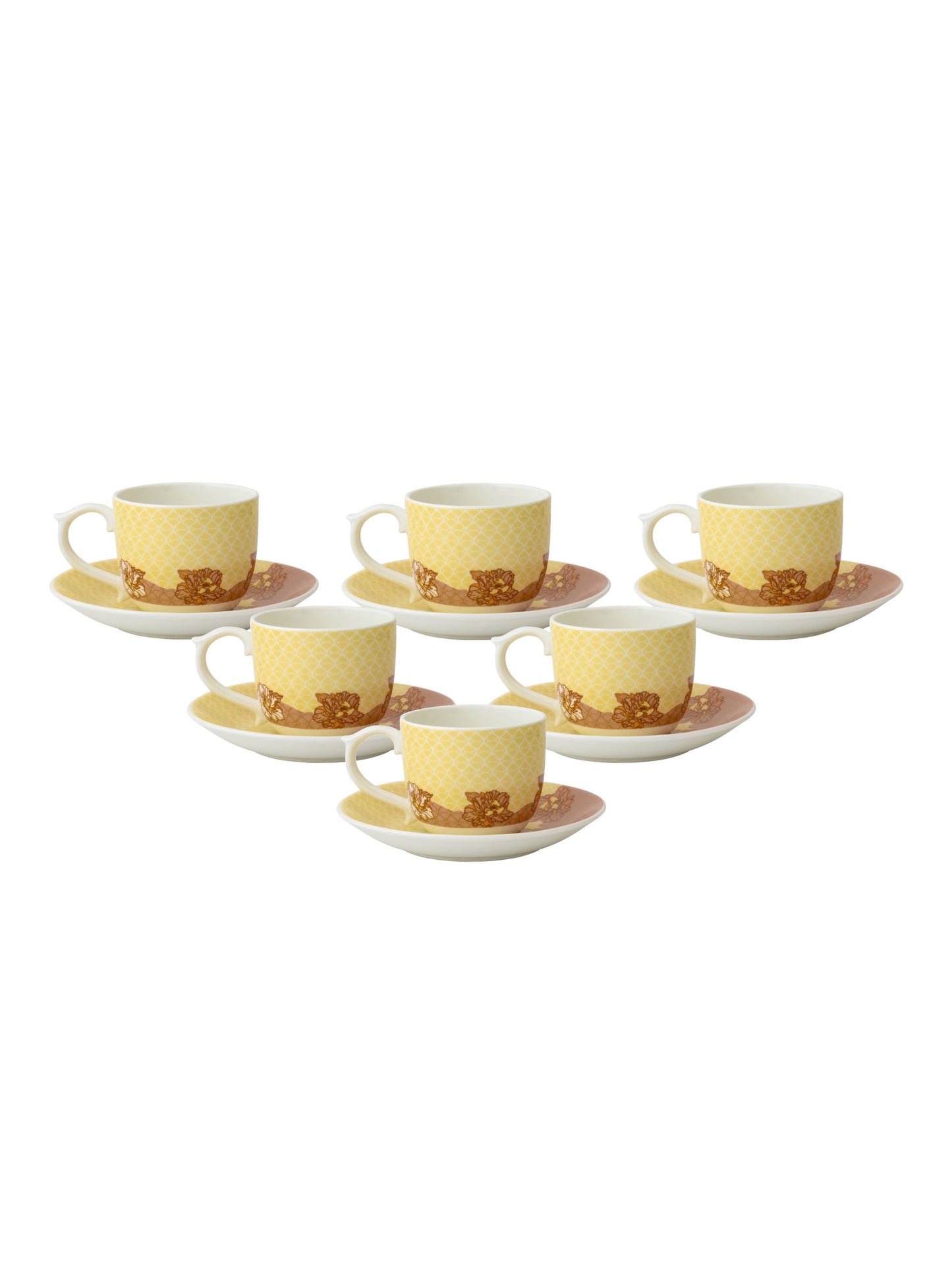 Maharani Super Cup & Saucer, 160 ml, Set of 12 (6 Cups + 6 Saucers) (S303)