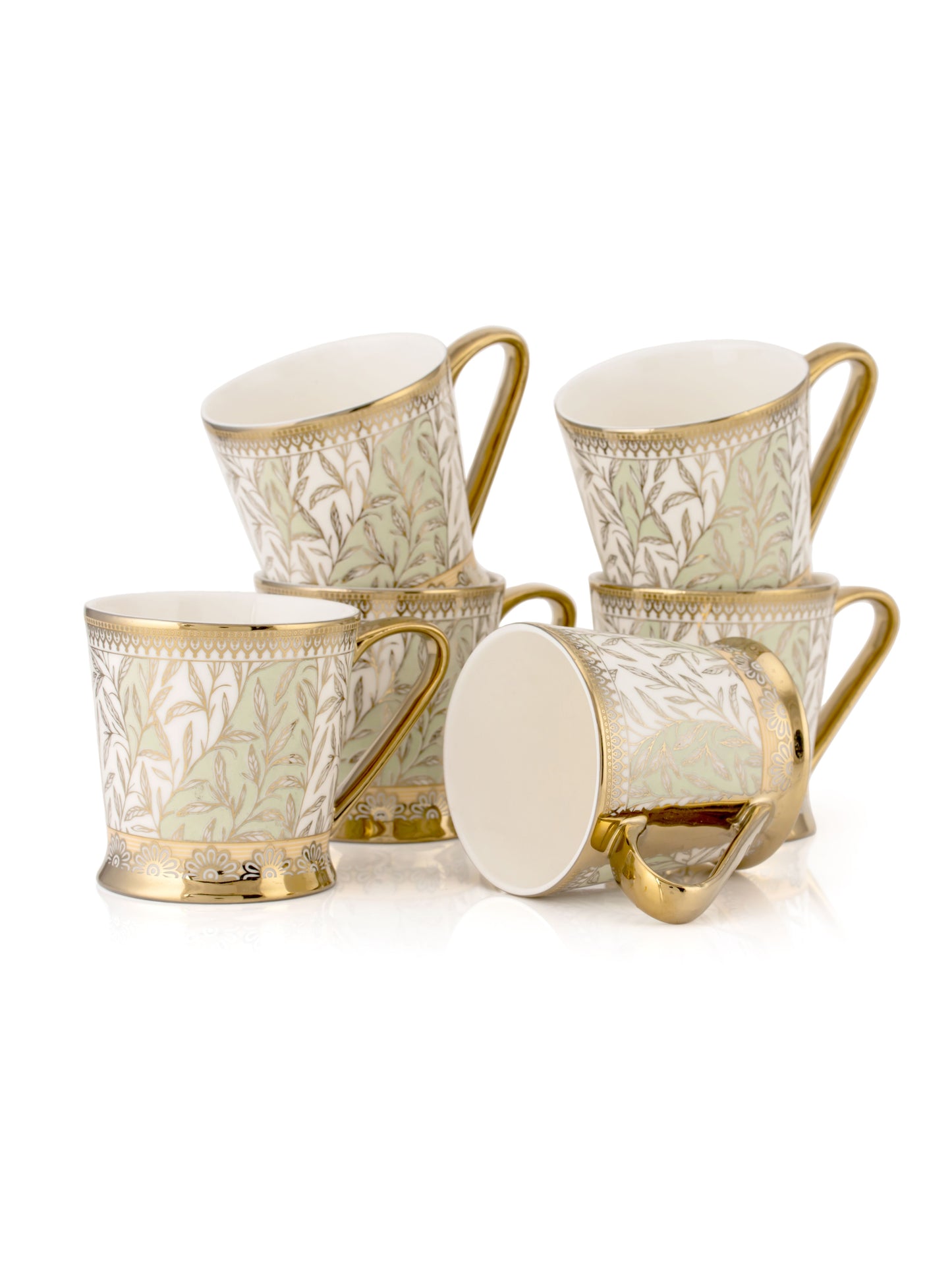 JCPL Peter Ebony Coffee & Tea Mug Set of 6 (E639)