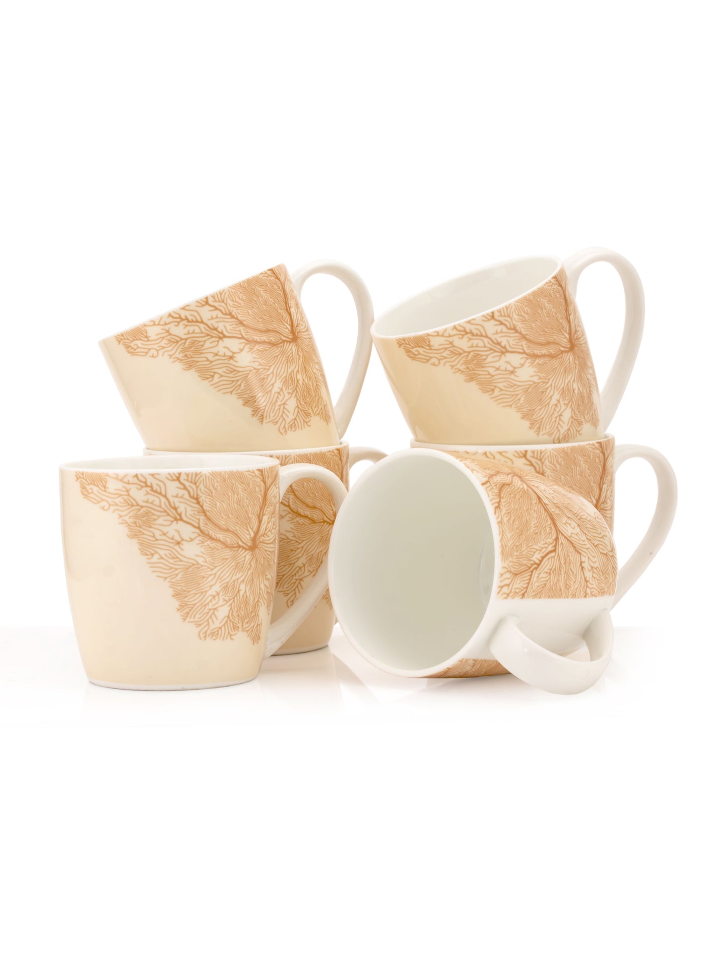 JCPL Alton Vanilla Coffee & Tea Mug Set of 6 (V414)