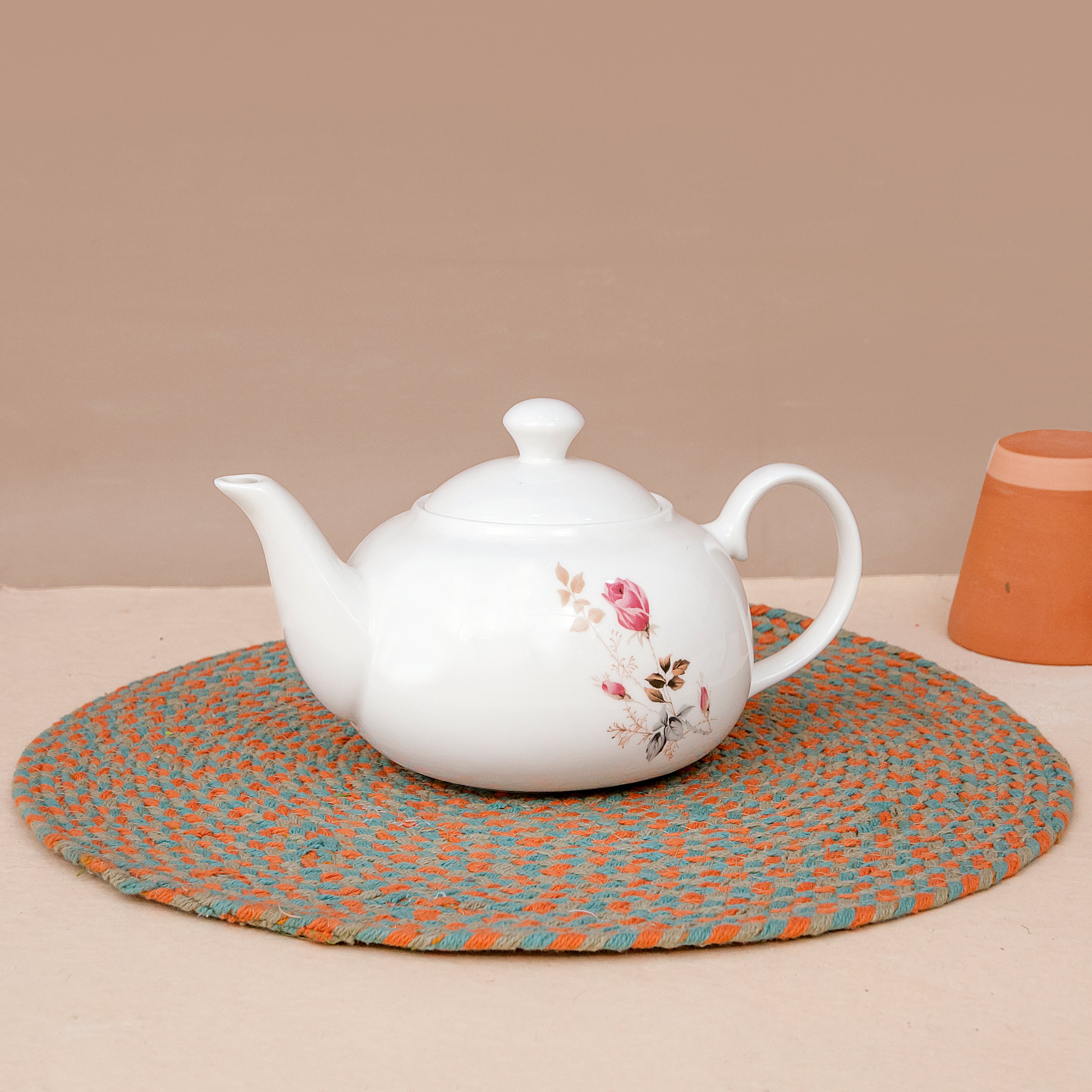 Buy Clay Craft Basic Tea Pot Chinese Big Plain White Online Clay Craft India