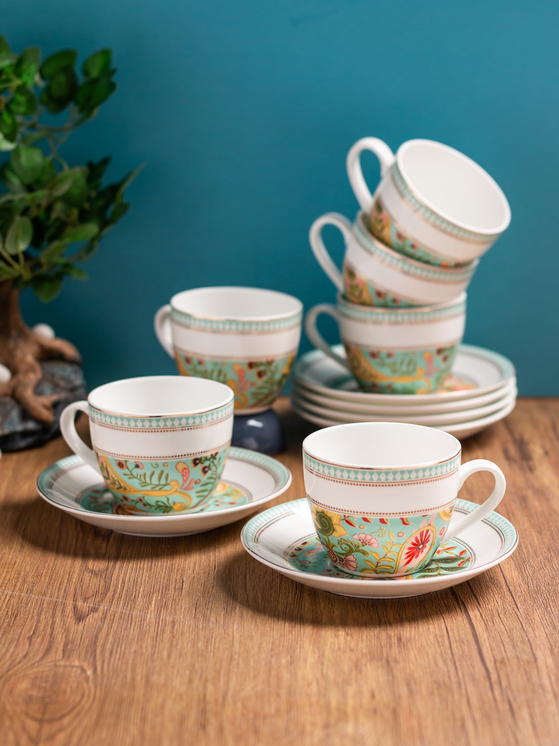 Buy Ceramic Cup and Saucer Sets  Cup & Saucer Sets Online @ Best Price –  Clay Craft India