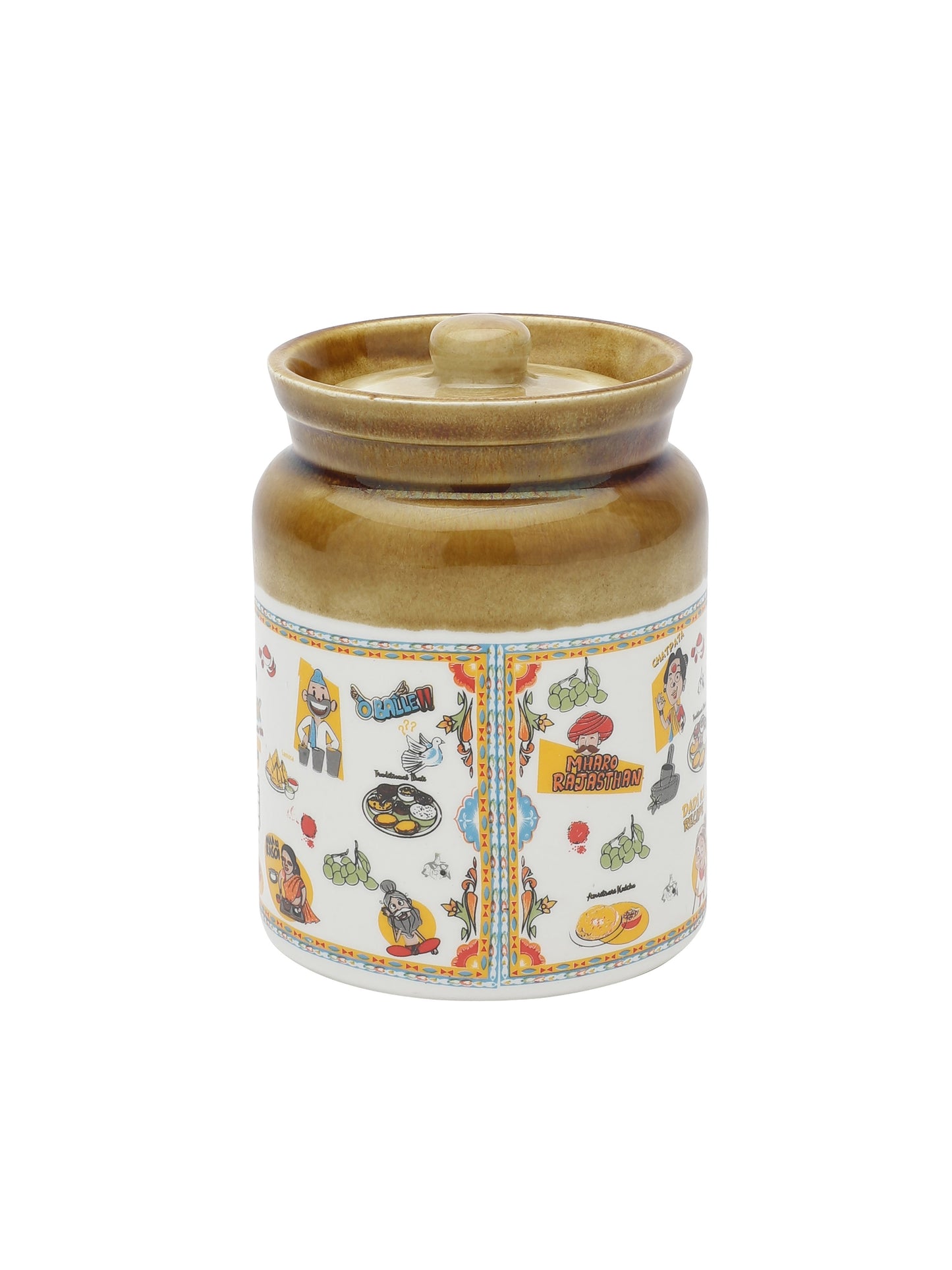 Aachar Barnee 1 Piece, Yellow - Clay Craft India